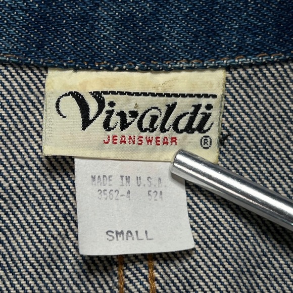 Vivaldi Jeanswear Vintage Denim Blazer Jacket Medium Wash Made in USA Small - Picture 3 of 12